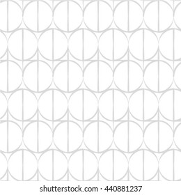 Abstract geometric seamless black and white style pattern with circle.