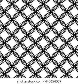 Abstract geometric seamless black and white style pattern.