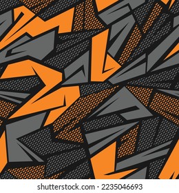 Abstract geometric seamless camo pattern. Modern sport camouflage urban trendy ornament for fabric and fashion print. Vector background.