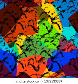 Abstract geometric seamless covers pattern. Fashion Style Design Print Wave Shapes. Extreme sport style illustration. Urban.