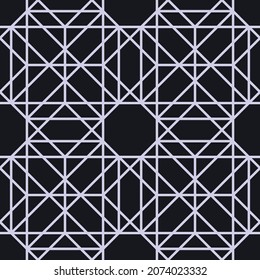 Abstract Geometric Seamless Floral Pattern