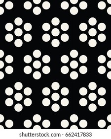 abstract geometric seamless floral pattern vector
