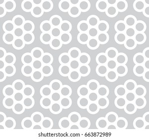 abstract geometric seamless floral pattern vector