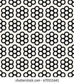 abstract geometric seamless floral pattern vector