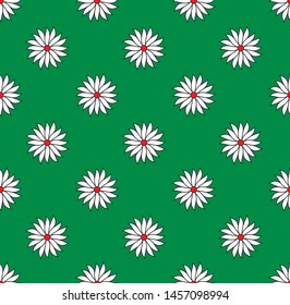 Abstract geometric seamless flower pattern