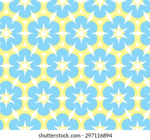 Abstract Geometric seamless flower pattern