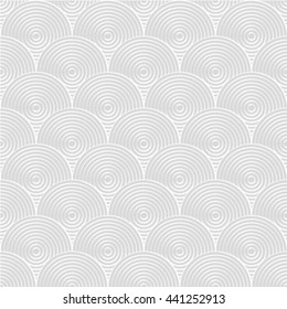 Abstract geometric seamless gray and white style pattern with circle.