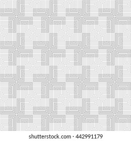 Abstract geometric seamless gray and white style pattern.