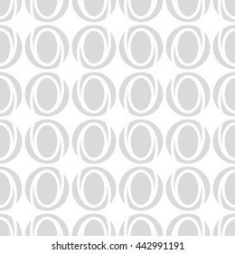 Abstract geometric seamless gray and white style pattern with circle.
