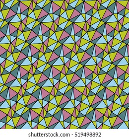 abstract geometric seamless hand-drawn pattern, good for textile printing