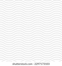 abstract geometric seamless horizontal grey wave line pattern.