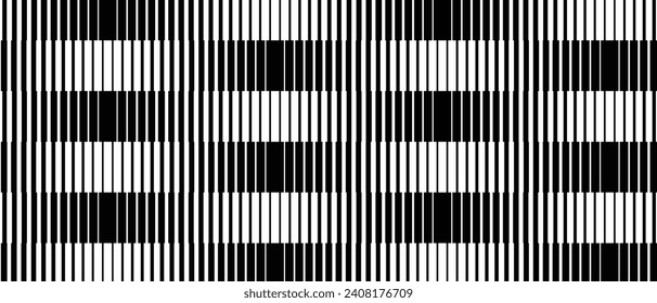 abstract geometric seamless horizontal transition thin to thick line pattern.