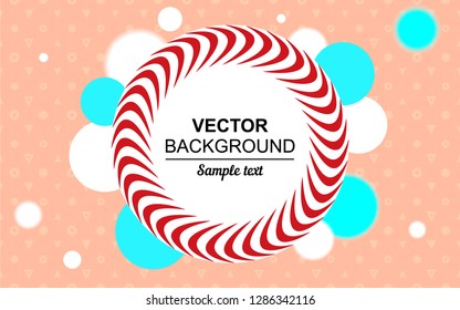 Abstract geometric seamless illustration. Frame with the background trailing, circle, line. Color coral, pink, turquoise, gold. 