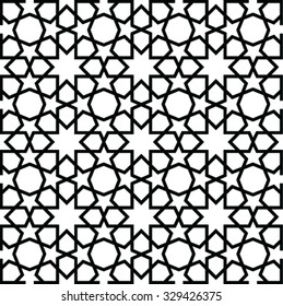 Abstract geometric seamless islamic pattern