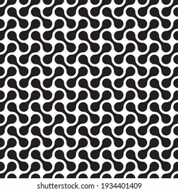 Abstract Geometric. Seamless Metaballs Pattern with black color. Vector EP10