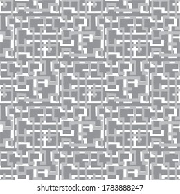 Abstract geometric seamless monochrome pattern