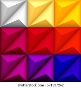Abstract geometric seamless multicolored  background with triangle shapes