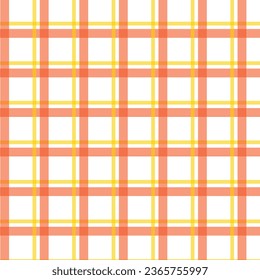 abstract geometric seamless orange yellow plaid pattern.