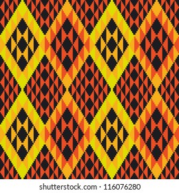 Abstract geometric seamless ornamental pattern