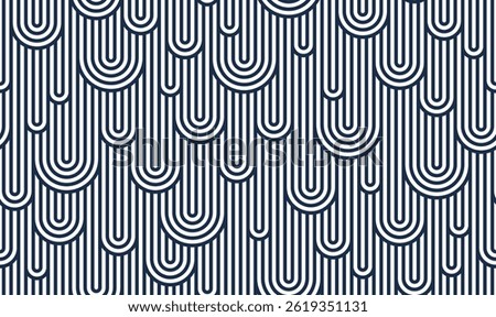 Abstract geometric seamless patter, vector background of lines like roof tiling, Asian endless pattern, vintage reptile skin china decoration.