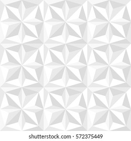 Abstract geometric seamless pattern with 3d effect. Modern wall white panel.