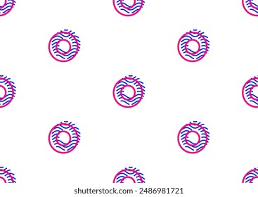 Abstract geometric seamless pattern 80s-90s aesthetic. Contemporary memphis inspired design background. Bold neon colors, layered geometry circles shapes