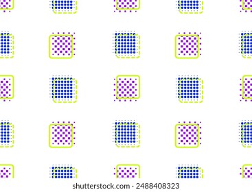 Abstract geometric seamless pattern 80s-90s aesthetic. Contemporary memphis inspired design background. Bold neon colors, layered geometry diamond shapes