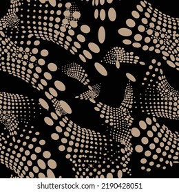 Abstract geometric seamless pattern with animal print. trendy hand drawn textures.