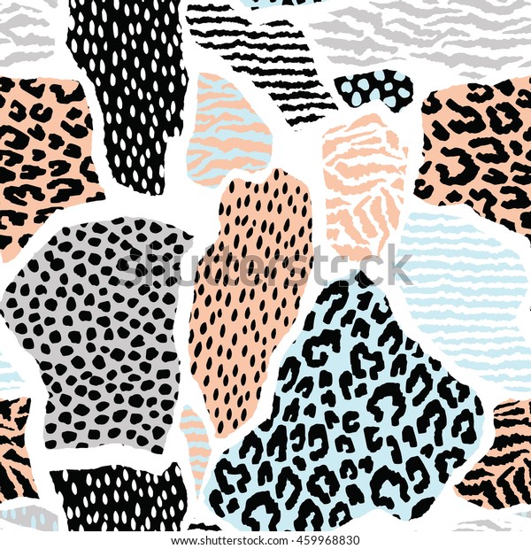 Abstract Geometric Seamless Pattern Animal Print Stock Vector (Royalty ...