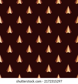 Resumen del patrón geométrico sin costuras con flechas, punteros. Elementos de diseño geométrico. Colores marrones y beige. Fondo de color para telas, papel pintado, cubiertas, textiles, decoración, scrapbooking.
