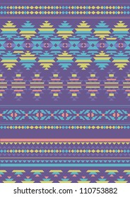 Abstract Geometric Seamless Pattern/ Aztec Style Pattern with Triangle and Line