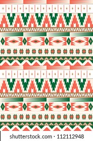 Abstract Geometric Seamless Pattern/ Aztec Style Pattern with Triangle and Line