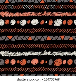 Abstract geometric seamless pattern. Aztec style pattern 