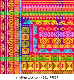 abstract geometric seamless pattern, Geometric seamless background , seamless background in ethnic style, ORNAMENT AFRICAN, INDIAN ORNAMENT ,  seamless background with Indian ornaments