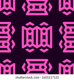 Abstract geometric seamless pattern background with pink color pallete illustration