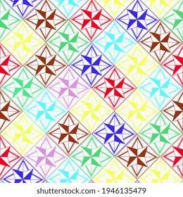 abstract geometric seamless pattern. Background with stars