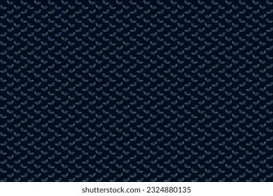 Abstract geometric seamless pattern background with mini sprout. Gray and blue leaf on dark blue background. For male masculine cloth lady dress silk scarf  scarf fabric apparel textile cover print 