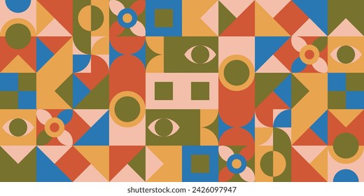 abstract geometric seamless pattern background banner design