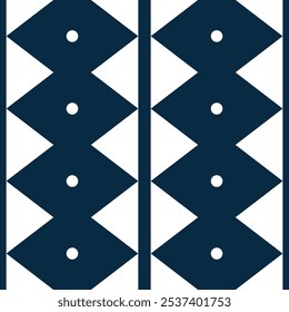 Fundo abstrato padrão contínuo geométrico. Padrão sem emenda azul e branco. Vetor