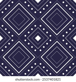 Abstract geometric seamless pattern background. Blue and white seamless pattern. Vector