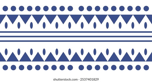 Abstract geometric seamless pattern background. Blue and white seamless pattern. Vector