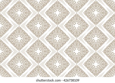 Abstract geometric seamless pattern background with floral elements. Elegant background for cards and invitations.