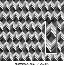 Abstract geometric seamless pattern or background with the basic element for creation. Art Deco style.