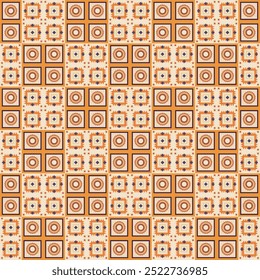 Abstract geometric seamless pattern with beige, yellow and brown color tone