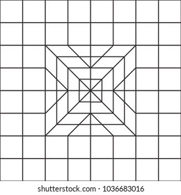 Abstract geometric seamless pattern. Black and white background design. Template for prints, wallpaper, wrapping paper, fabrics, covers, flyers, banners, posters and placards. Vector illustration.