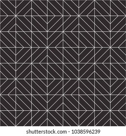 Abstract geometric seamless pattern. Black and white background design. Template for prints, wallpaper, wrapping paper, fabrics, covers, flyers, banners, posters and placards. Vector illustration.