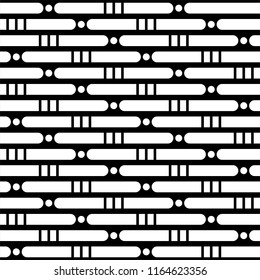 Abstract geometric seamless pattern. with black in white stripes. vector background.