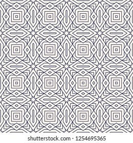 Abstract Geometric Seamless Pattern. Black and White Texture for Creative Design Solutions.