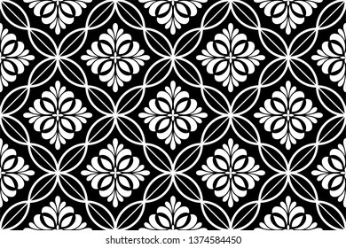 Abstract geometric seamless pattern. Black and white. Modern stylish texture. Vector background.