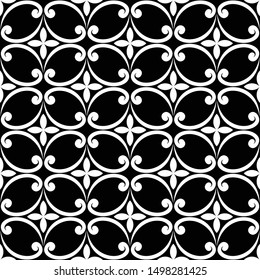 Abstract geometric seamless pattern. Black and white. Modern stylish texture. Vector background.